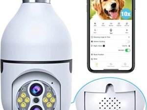 Caméra de sécurité à ampoule zoom 10x