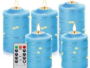 Bougies télécommandées scintillantes à LED sans flamme