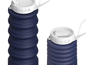 BEAUTAIL Bouteille d'eau pliable réutilisable étanche en