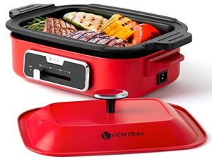 Grill électrique d'intérieur Poêle à frire sans