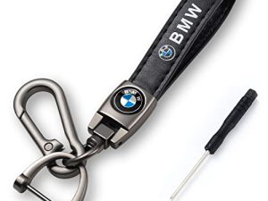 Voiture noir en cuir véritable porte-clés porte-clés