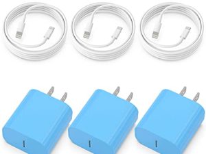 Lot de 3 [Certifié Apple MFi] Chargeur