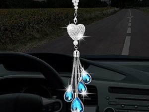Accessoires de voiture en diamant Bling Heart