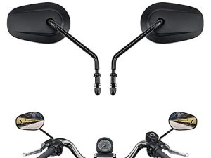 Rétroviseurs KEMIMOTO Sportster noirs avec filetage M8