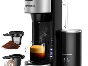 Bonsenkitchen Singles Serve Cafetières avec mousseur à