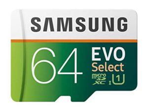 Carte mémoire microSDXC SAMSUNG EVO Select 64