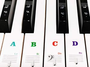 Autocollants pour clavier de piano pour 88/61/54/49/37
