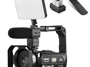 Lierhyt Caméra vidéo 4K 18X Zoom numérique