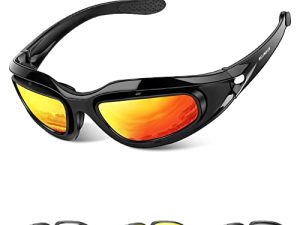 BELINOUS Lunettes de moto polarisées pour homme