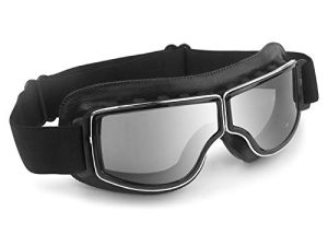 GGBuy Lunettes de moto vintage anti-buée pilote