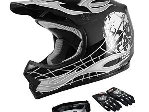 TCT-MOTORPARTS DOT Casque Motocross + Lunettes +