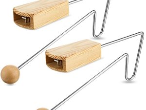 2 Pièces Instruments de Percussion Musicale Vibraslap