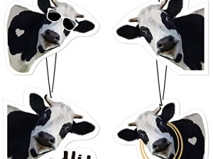 Lot de 8 désodorisants de voiture vache