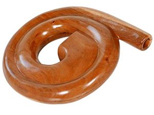 Didgeridoo en forme de spirale en bois