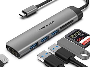 Hub USB C-YOCOWOCO Dongle Adaptateur USB C