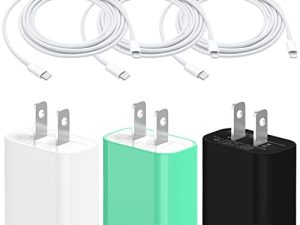 Lot de 3 [Certifié Apple MFi] Chargeur