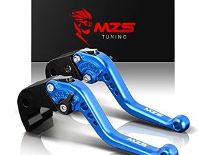 Leviers d'embrayage de frein de moto bleus