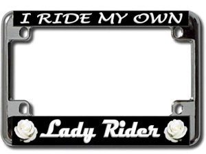 Cadre de plaque d'immatriculation de moto Lady