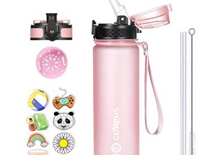 GOPPUS Bouteille d'eau pour enfants avec couvercle
