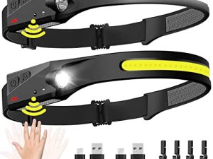 Lampe frontale rechargeable 2 pièces