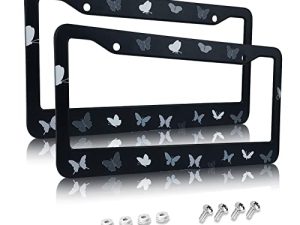 Cadre de plaque d'immatriculation papillon