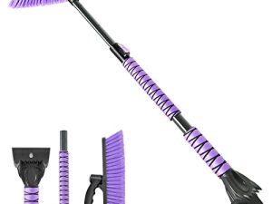 POBOMVOM 44″ Grattoir à glace et brosse