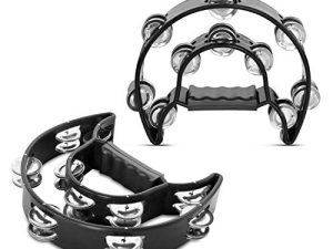 Flexzion Tambourin Métal Demi-Lune Instruments de Musique