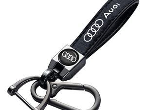 KEFFOR Porte-clés en cuir véritable avec logo