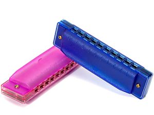 Koogel 2 PCS Translucide Enfants Harmonica