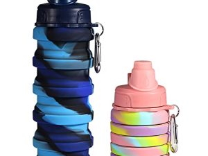Paddsun Lot de 2 bouteilles d'eau pliables