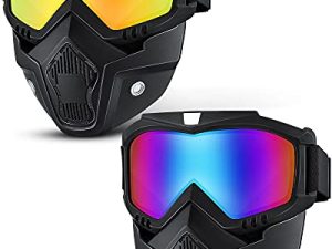 2 pièces lunettes de moto casque équitation