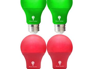 Lot de 4 ampoules LED rouges A19