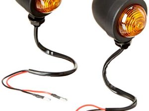 Krator 2pcs Noir Heavy Duty Moto Clignotants