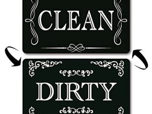 Kiterest Aimant pour lave-vaisselle Clean Dirty Sign