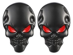 TOMALL 2 Pcs Squelette Crâne Logo Diable