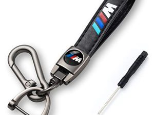 PRSLLA Voiture Noir Porte-clés en cuir véritable
