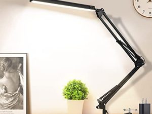 Lampe de bureau LED avec pince et