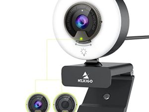 NexiGo N960E 1080P 60FPS Webcam avec lumière