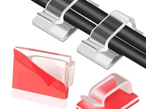 TidyHelper Clips de câble adhésifs transparents (45