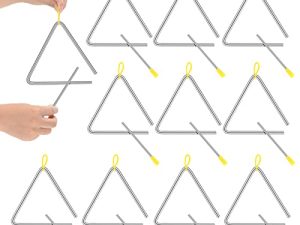 10 Pcs Musical Steel Triangle Percussion Instrument