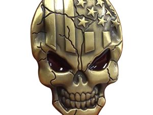 SUPIA 3D Skull Metal Decal Sticker