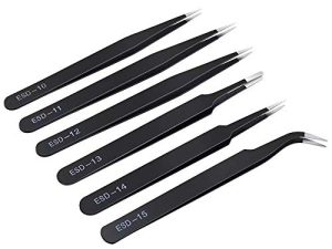 Lot de 6 pinces à épiler de