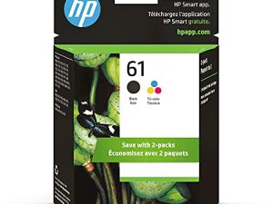 Encre noire/tricolore HP 61 d'origine (lot de
