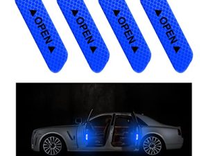 Lot de 4 autocollants réfléchissants d'avertissement d'ouverture