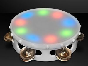 FlashingBlinkyLights Tambourin rond lumineux 6" avec LED