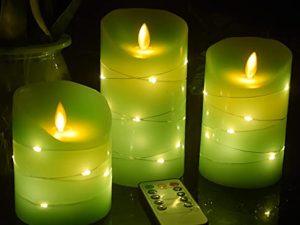 DANIP Bougie sans flamme vert clair
