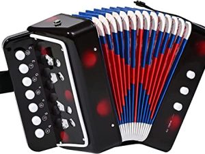 AIMEIS Enfants Accordéon 10 Touches Bouton Accordéon