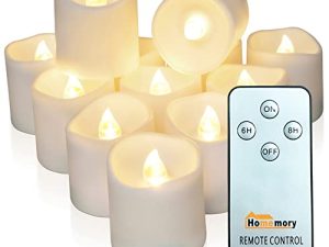 Homemory Lot de 12 bougies votives LED