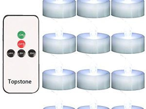 Topstone Lot de 12 bougies chauffe-plat LED