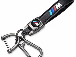 DEECAP Porte-clés de voiture en cuir véritable